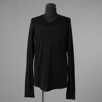 JULIUS ユリウス / 美品 25SS Cotton Jersey Switching Long Sleeve T-shirt 長袖Ｔシャツ / 899CUM2 / size 2 (BLACK) 352184-in-ue