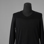 JULIUS ユリウス / 美品 25SS Cotton Jersey Switching Long Sleeve T-shirt 長袖Ｔシャツ / 899CUM2 / size 2 (BLACK) 352184-in-ue