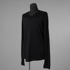 JULIUS ユリウス / 美品 25SS Cotton Jersey Switching Long Sleeve T-shirt 長袖Ｔシャツ / 899CUM2 / size 2 (BLACK) 352184-in-ue
