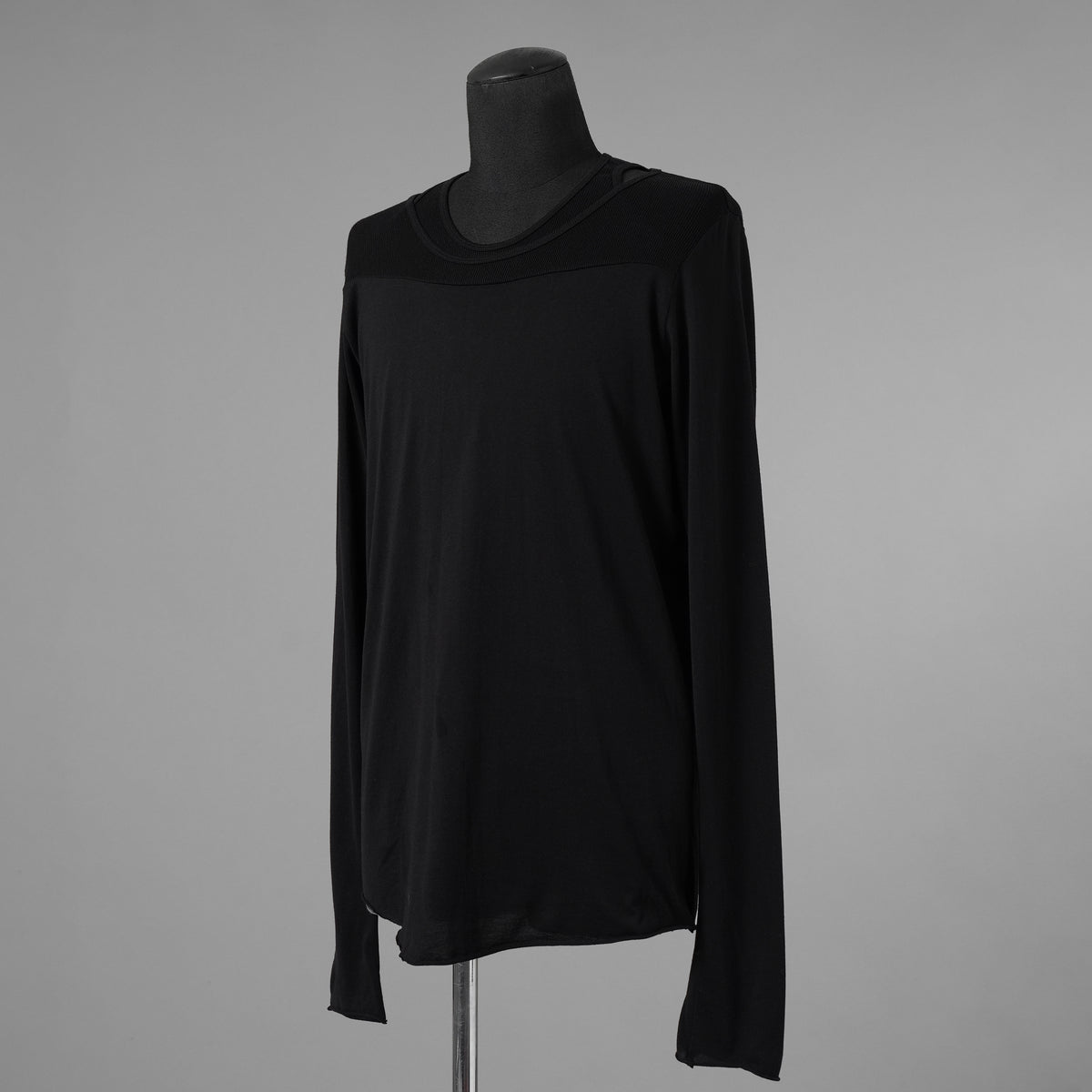 JULIUS ユリウス / 美品 25SS Cotton Jersey Switching Long Sleeve T-shirt 長袖Ｔシャツ / 899CUM2 / size 2 (BLACK) 352184-in-ue