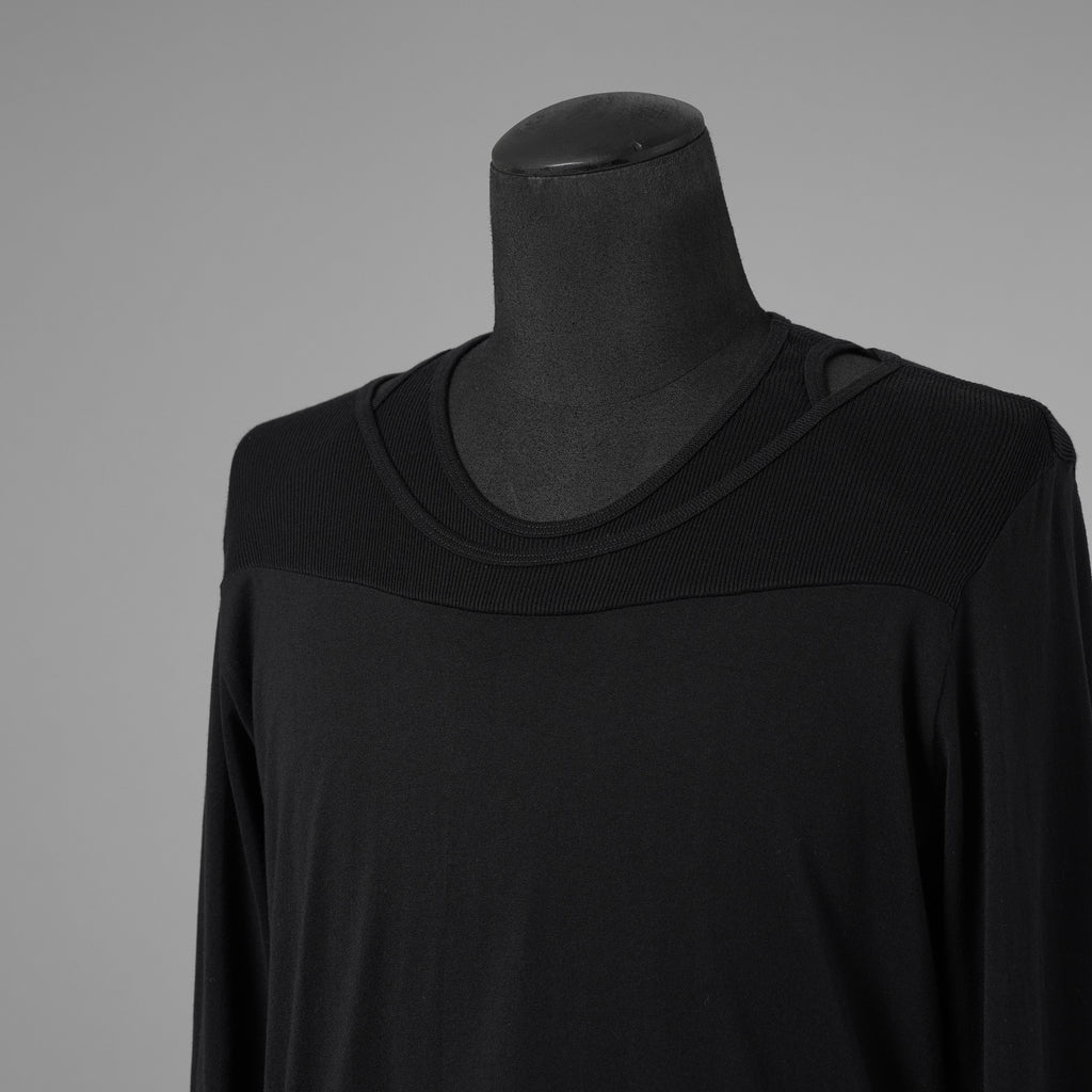 JULIUS ユリウス / 美品 25SS Cotton Jersey Switching Long Sleeve T-shirt 長袖Ｔシャツ / 899CUM2 / size 2 (BLACK) 352184-in-ue