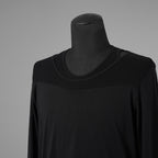 JULIUS ユリウス / 美品 25SS Cotton Jersey Switching Long Sleeve T-shirt 長袖Ｔシャツ / 899CUM2 / size 2 (BLACK) 352184-in-ue