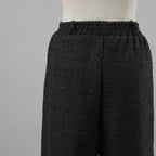 ANDREA&Co. アンドレアアンドコー / 美品 ラメ ツイード ライン パンツ / size FREE (BLACK) レディース
