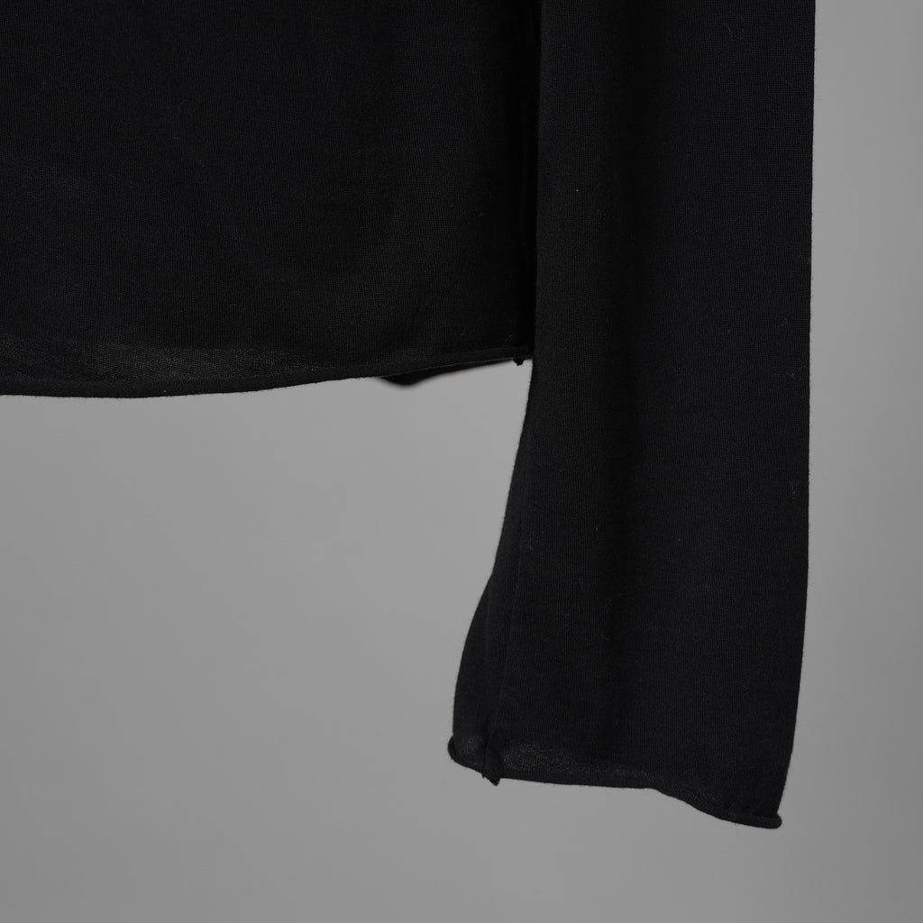 JULIUS ユリウス / 美品 25SS Cotton Jersey Switching Long Sleeve T-shirt 長袖Ｔシャツ / 899CUM2 / size 2 (BLACK) 352184-in-ue