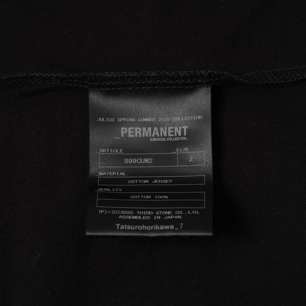 JULIUS ユリウス / 美品 25SS Cotton Jersey Switching Long Sleeve T-shirt 長袖Ｔシャツ / 899CUM2 / size 2 (BLACK) 352184-in-ue