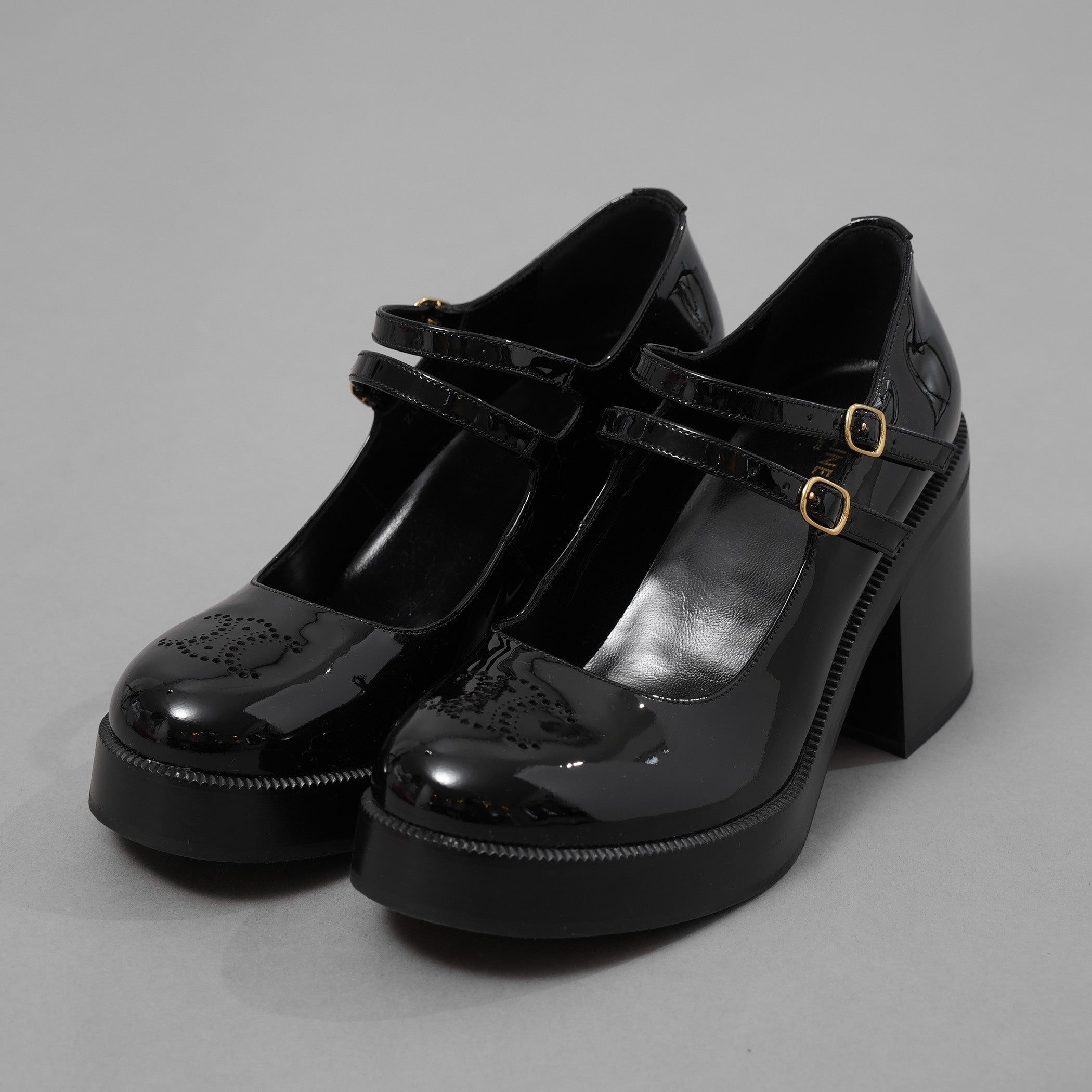 未使用 CELINE セリーヌ / 24AW "Lily" リリー チャンキーソール パンプス / パテントカーフスキン/ テス ベビーズ / シューズ / size 36 (23cm)  BLACK レディース