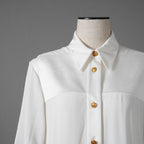 LOUIS VUITTON ルイ・ヴィトン / 22AW 美品 プリーツシャツドレス ワンピース / size38 (WHITE) レディース