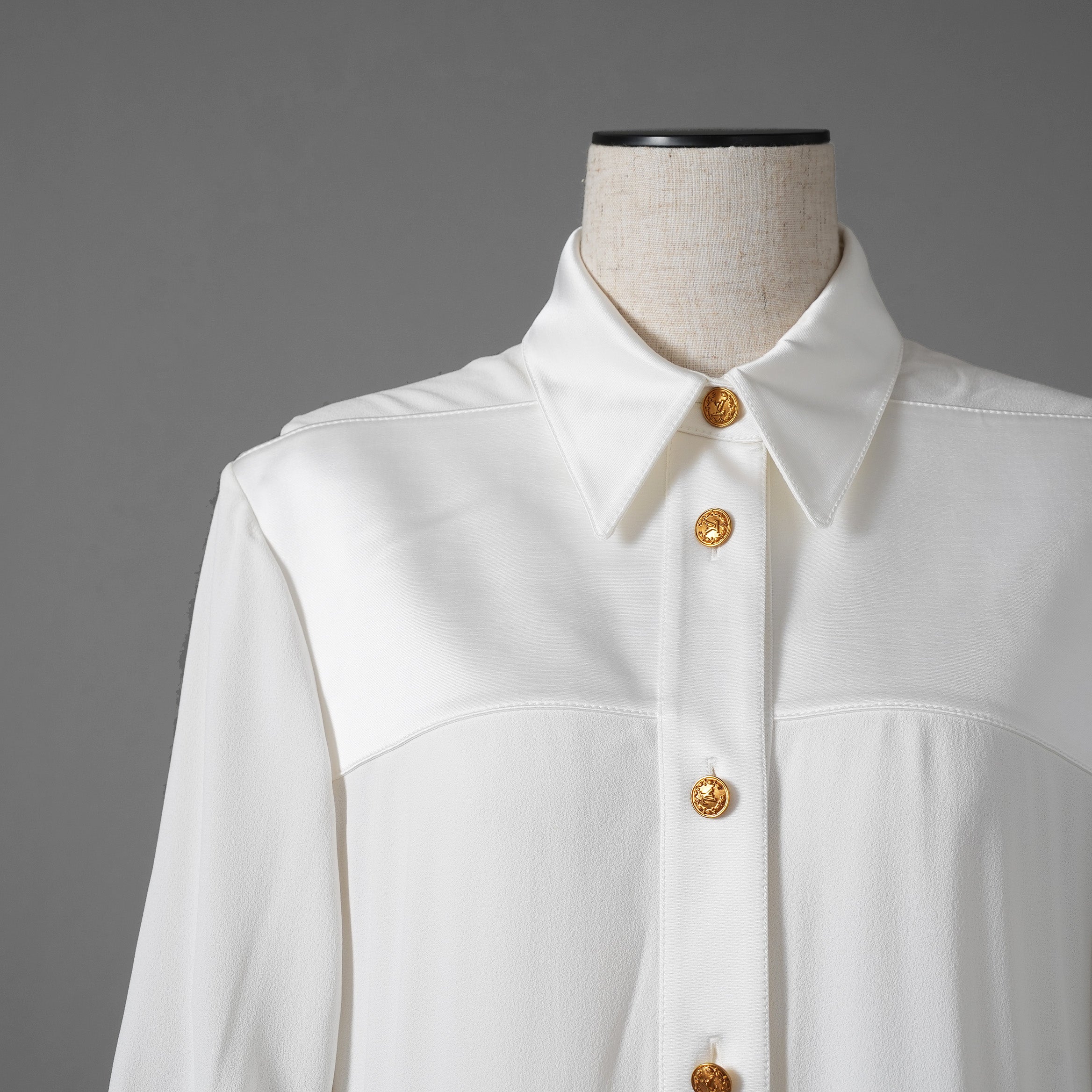 LOUIS VUITTON ルイ・ヴィトン / 22AW 美品 プリーツシャツドレス ワンピース / size38 (WHITE) レディース