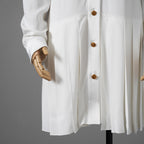LOUIS VUITTON ルイ・ヴィトン / 22AW 美品 プリーツシャツドレス ワンピース / size38 (WHITE) レディース