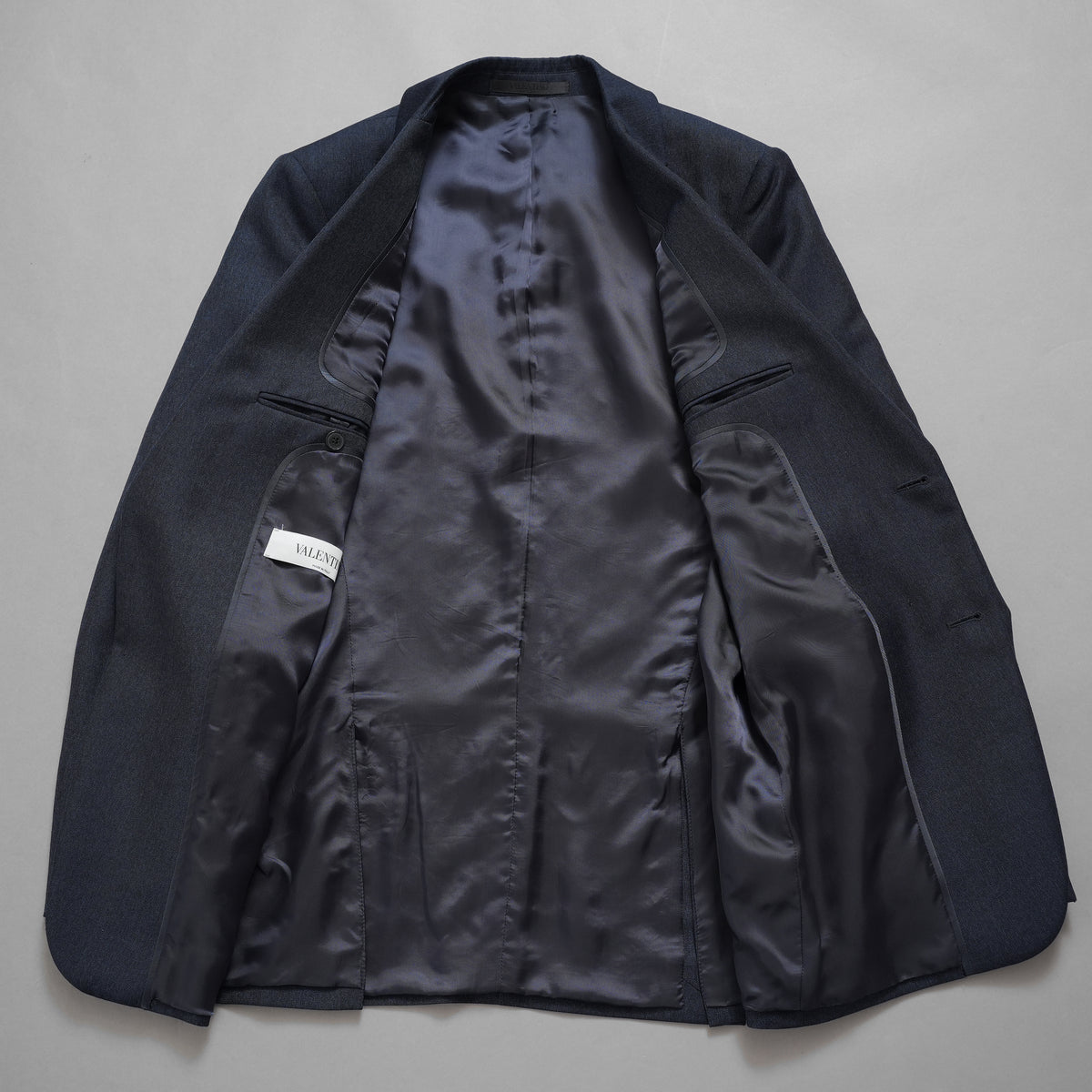 VALENTINO ヴァレンティノ / 20AW 美品 セットアップ シングルブレストジャケット テーラードジャケット 2タックテーラード スラックス パンツ / HV012E00-VT02501V / size 46 (NAVY) 352185-in-ue