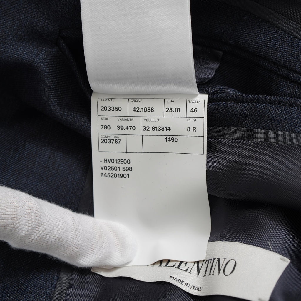 VALENTINO ヴァレンティノ / 20AW 美品 セットアップ シングルブレストジャケット テーラードジャケット 2タックテーラード スラックス パンツ / HV012E00-VT02501V / size 46 (NAVY) 352185-in-ue