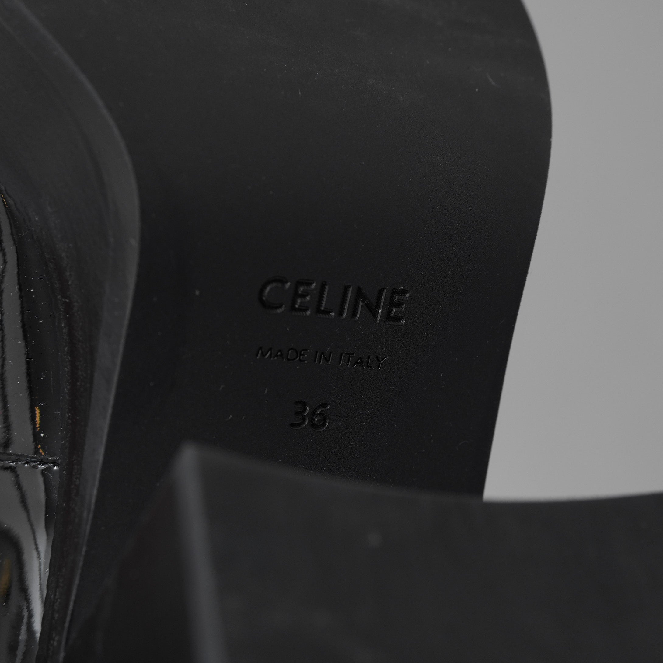 未使用 CELINE セリーヌ / 24AW "Lily" リリー チャンキーソール パンプス / パテントカーフスキン/ テス ベビーズ / シューズ / size 36 (23cm)  BLACK レディース