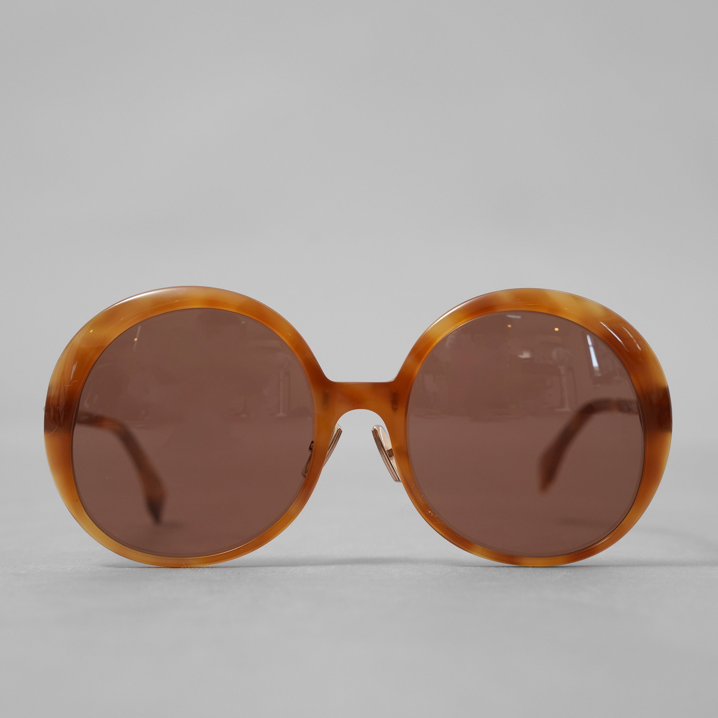 FENDI フェンディ / 21年 美品 Brown Round Sunglasses オーバーサイズラウンド サングラス アクセサリー / FF 0430S / BROWN レディース