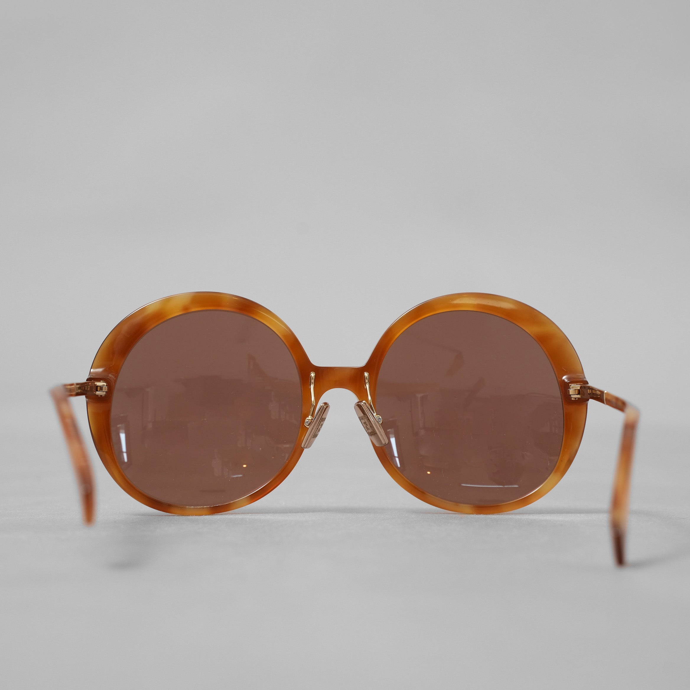 FENDI フェンディ / 21年 美品 Brown Round Sunglasses オーバーサイズラウンド サングラス アクセサリー / FF 0430S / BROWN レディース