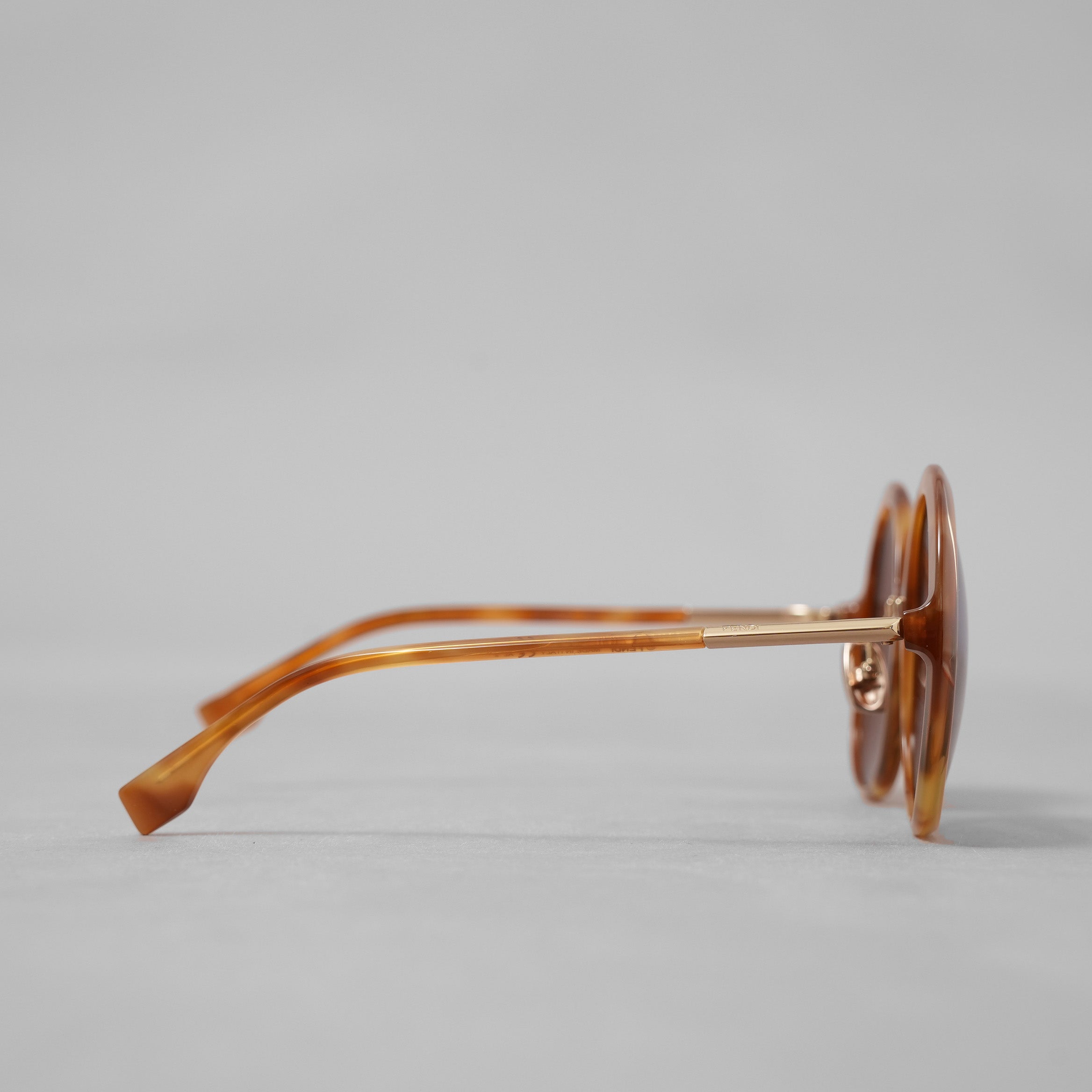 FENDI フェンディ / 21年 美品 Brown Round Sunglasses オーバーサイズラウンド サングラス アクセサリー / FF 0430S / BROWN レディース