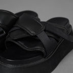 JULIUS ユリウス / 24AW Coated Goat Suede Velcro Sandal コーテッド ゴート スエード ベルクロ  レザーサンダル シューズ / 867FWM1-L / size 1 (BLACK)  352181-in-ue