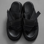 JULIUS ユリウス / 24AW Coated Goat Suede Velcro Sandal コーテッド ゴート スエード ベルクロ  レザーサンダル シューズ / 867FWM1-L / size 1 (BLACK)  352181-in-ue