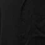 Yohji Yamamoto POUR HOMME ヨウジヤマモト プールオム / 美品 25AW CELLULOSE LAWN NOTCHED SHIRT セルロースローン ノッチドシャツ 長袖シャツ / HM-B04-200 / size 2 (BLACK)