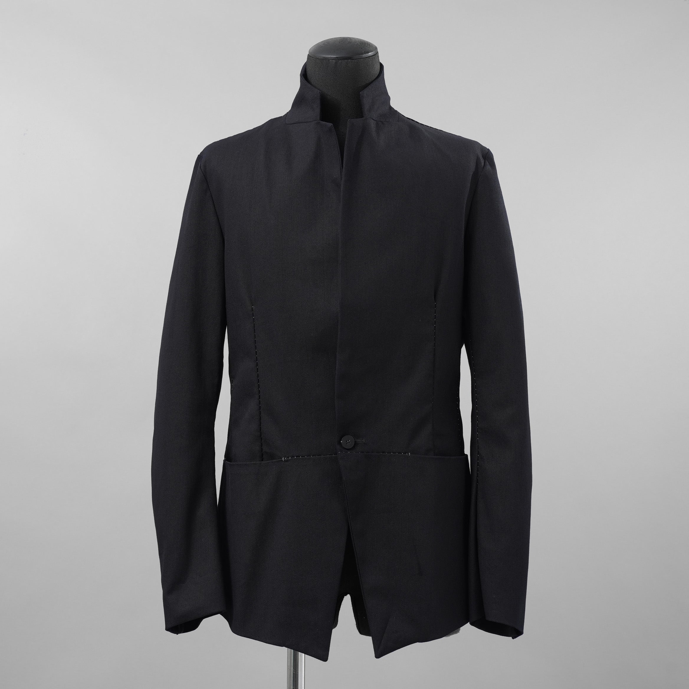 incarnation インカネーション / 美品 24SS Stretch Denim Overlocked 1B Jacket オーバーロック ステッチ ジャケット / 81-170 / size S (DARK NAVY)
