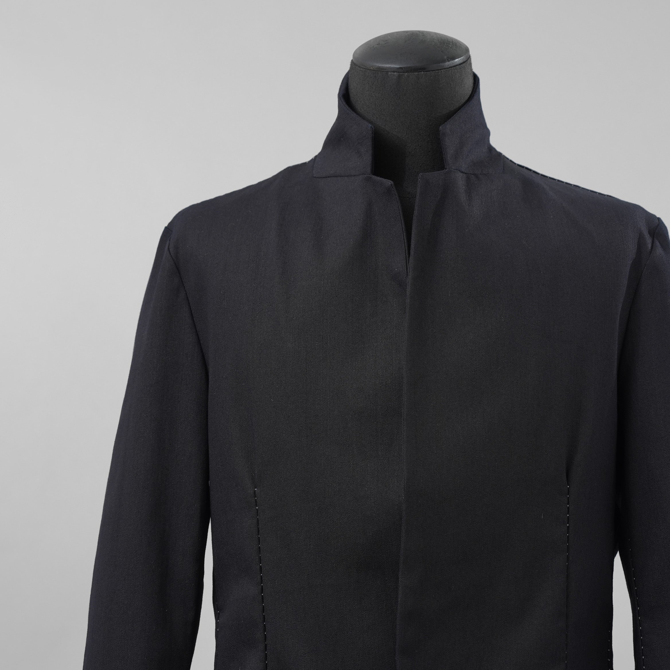 incarnation インカネーション / 美品 24SS Stretch Denim Overlocked 1B Jacket オーバーロック ステッチ ジャケット / 81-170 / size S (DARK NAVY)
