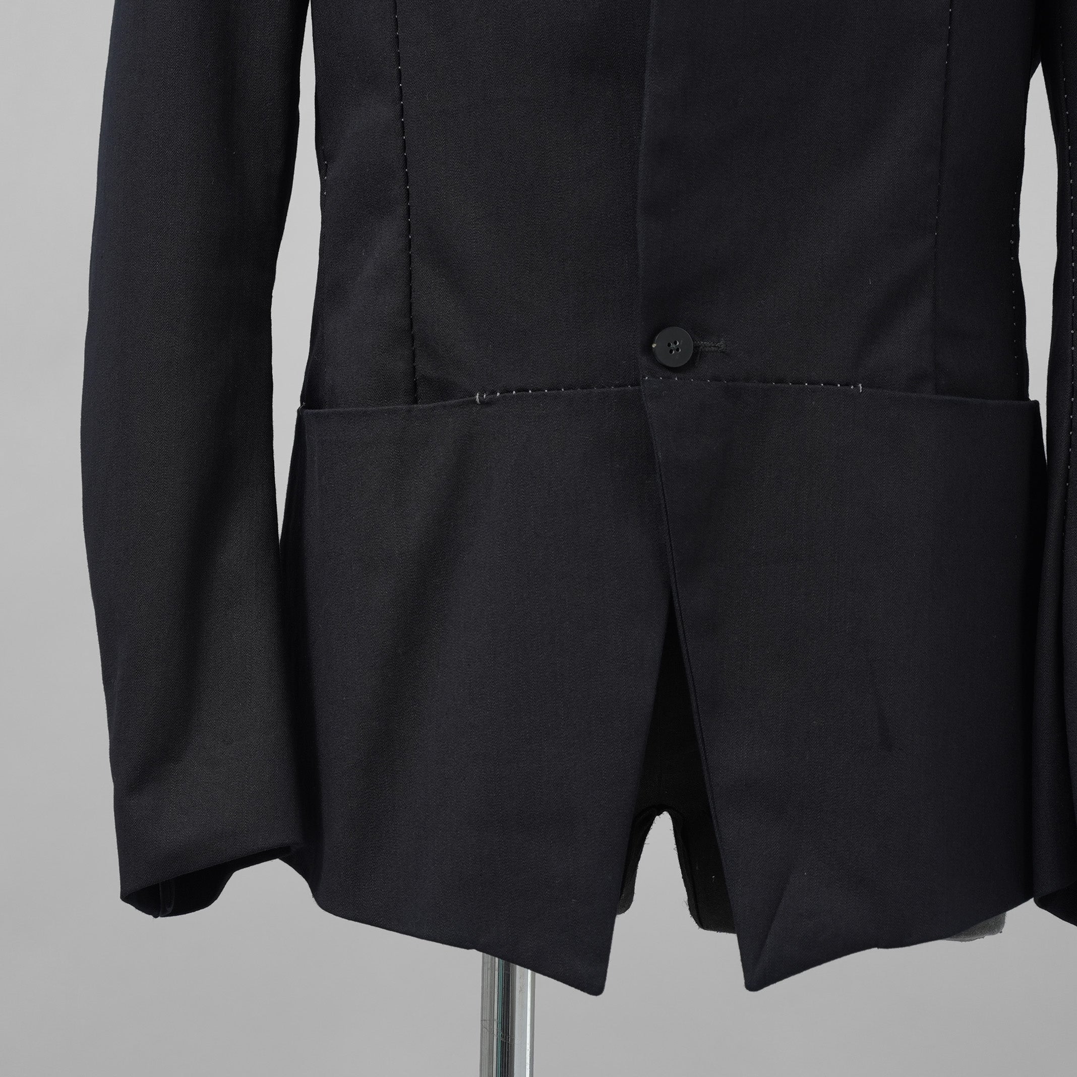incarnation インカネーション / 美品 24SS Stretch Denim Overlocked 1B Jacket オーバーロック ステッチ ジャケット / 81-170 / size S (DARK NAVY)
