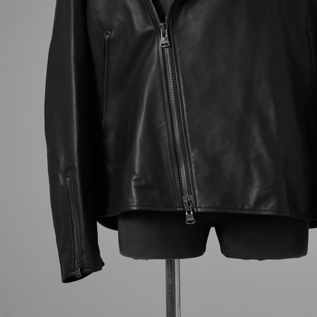 ISAMU KATAYAMA BACKLASH イサムカタヤマバックラッシュ / 25AW 美品 メンセレ別注 Monochrome luxury steer double riders jacket ルーズフィット ライダース アウター / ME2078-06 / size L (BLACK) 352191-in-ue