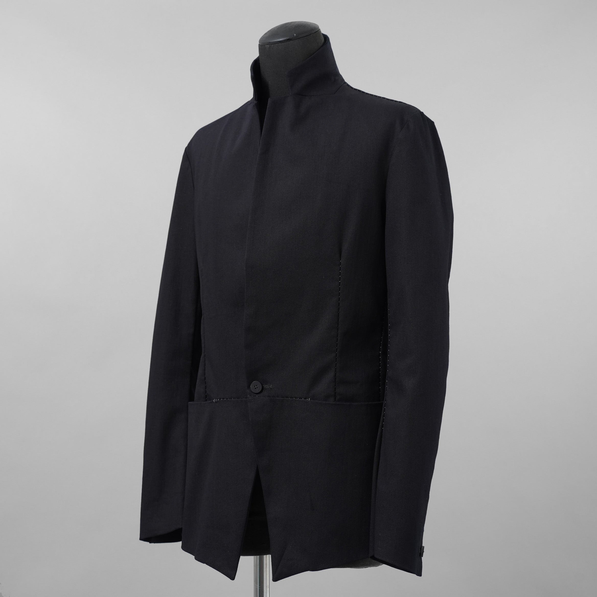 incarnation インカネーション / 美品 24SS Stretch Denim Overlocked 1B Jacket オーバーロック ステッチ ジャケット / 81-170 / size S (DARK NAVY)