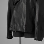 ISAMU KATAYAMA BACKLASH イサムカタヤマバックラッシュ / 25AW 美品 メンセレ別注 Monochrome luxury steer double riders jacket ルーズフィット ライダース アウター / ME2078-06 / size L (BLACK) 352191-in-ue