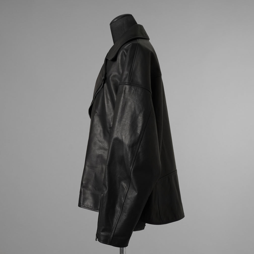 ISAMU KATAYAMA BACKLASH イサムカタヤマバックラッシュ / 25AW 美品 メンセレ別注 Monochrome luxury steer double riders jacket ルーズフィット ライダース アウター / ME2078-06 / size L (BLACK) 352191-in-ue