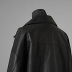 ISAMU KATAYAMA BACKLASH イサムカタヤマバックラッシュ / 25AW 美品 メンセレ別注 Monochrome luxury steer double riders jacket ルーズフィット ライダース アウター / ME2078-06 / size L (BLACK) 352191-in-ue