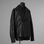 ISAMU KATAYAMA BACKLASH イサムカタヤマバックラッシュ / 25AW 美品 メンセレ別注 Monochrome luxury steer double riders jacket ルーズフィット ライダース アウター / ME2078-06 / size L (BLACK) 352191-in-ue