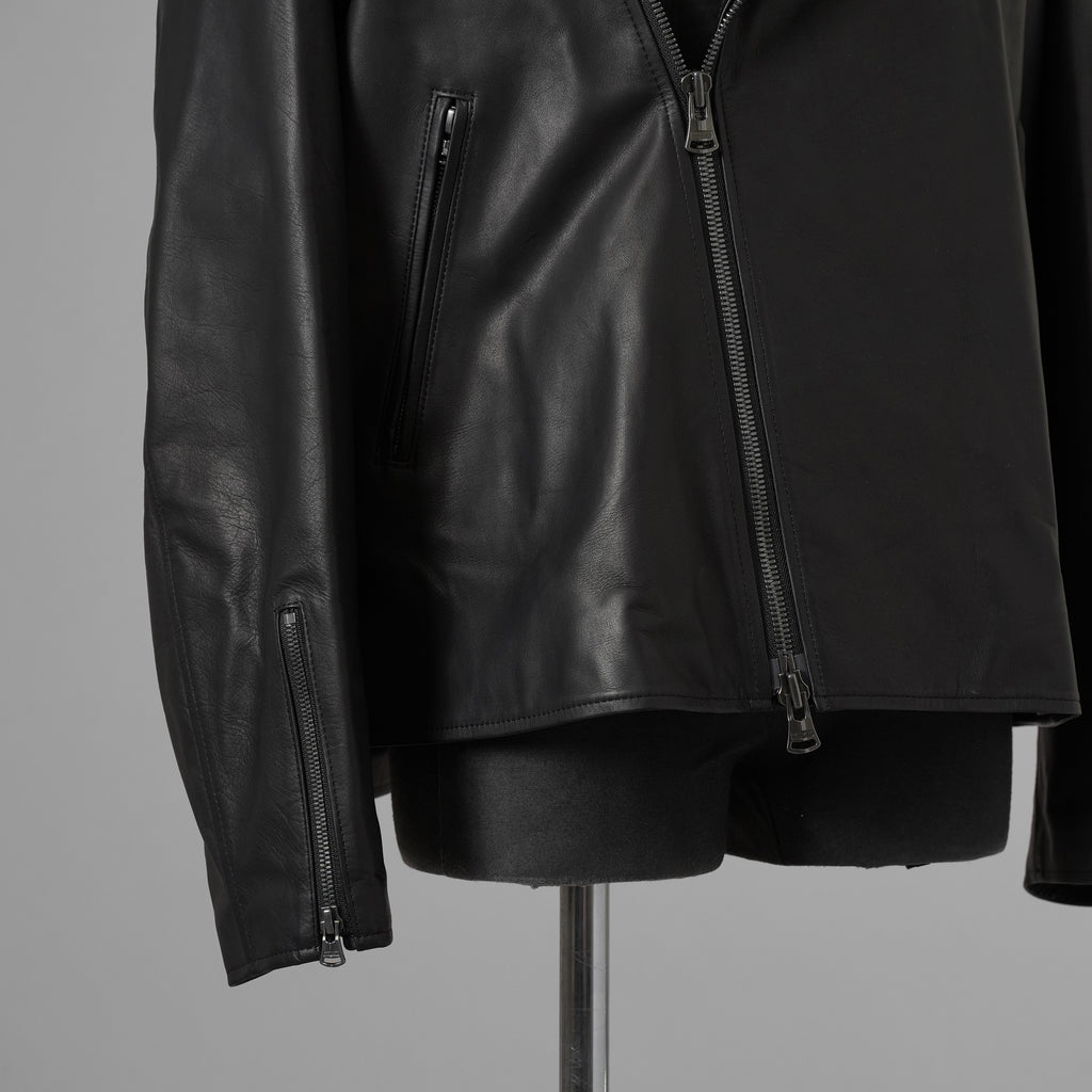 ISAMU KATAYAMA BACKLASH イサムカタヤマバックラッシュ / 25AW 美品 メンセレ別注 Monochrome luxury steer double riders jacket ルーズフィット ライダース アウター / ME2078-06 / size L (BLACK) 352191-in-ue