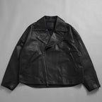 ISAMU KATAYAMA BACKLASH イサムカタヤマバックラッシュ / 25AW 美品 メンセレ別注 Monochrome luxury steer double riders jacket ルーズフィット ライダース アウター / ME2078-06 / size L (BLACK) 352191-in-ue