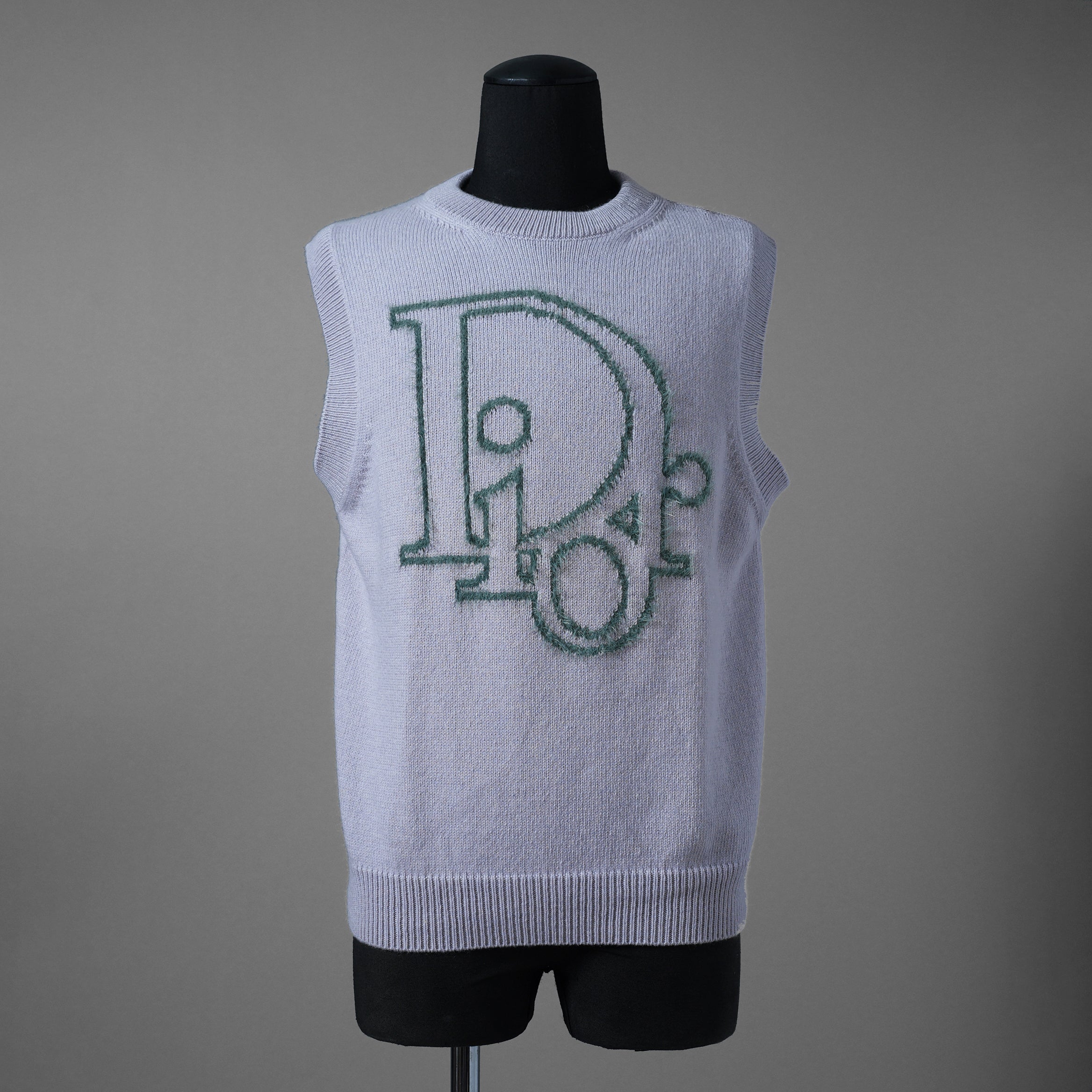 Christian Dior クリスチャン ディオール / 23SS 美品 ロゴノースリーブ ニット ベスト / 313M646AT503 / size M (ラベンダー)