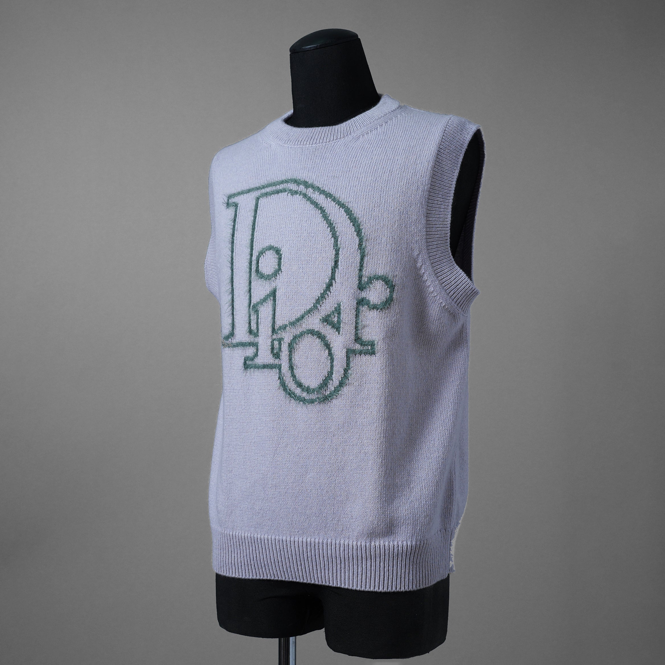 Christian Dior クリスチャン ディオール / 23SS 美品 ロゴノースリーブ ニット ベスト / 313M646AT503 / size M (ラベンダー)