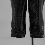 未使用 超希少 CELINE セリーヌ / 19AW エディ スリマン期 / スパンコール クロップド ジョガーパンツ / パンツ / 29ABC673D / size 38 (BLACK) レディース
