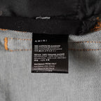 AMIRI アミリ/ 美品 MX1 蛇腹 エムエックスワン クラシック レザーパッチ ジーンズ クラッシュ加工 スキニーデニム パンツ / size 28 (INDIGO) 352189-in-ue