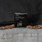 AMIRI アミリ/ 美品 MX1 蛇腹 エムエックスワン クラシック レザーパッチ ジーンズ クラッシュ加工 スキニーデニム パンツ / size 28 (INDIGO) 352189-in-ue