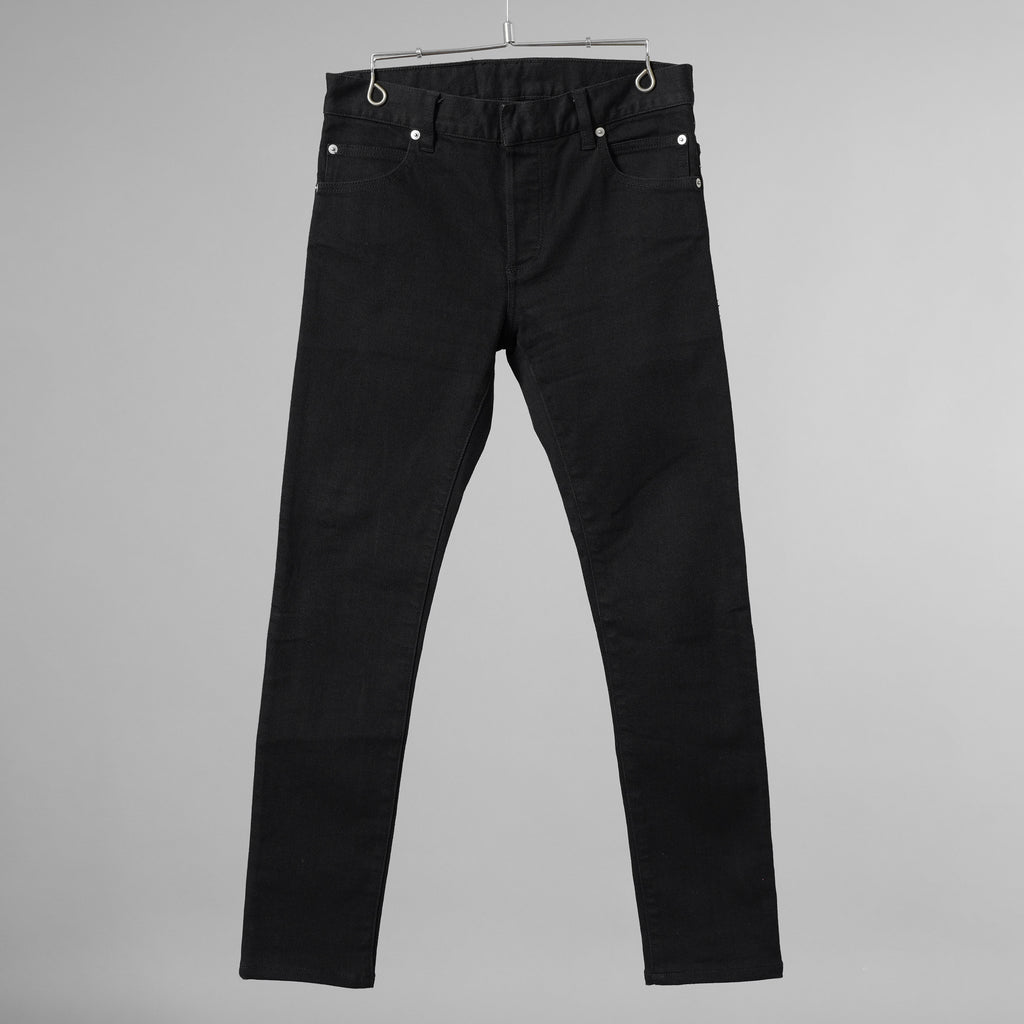 BALMAIN バルマン / 美品 18SS ロゴパッチ付き ストレッチコットン スキニーデニムパンツ / S8H9008T314B / size 27 (BLACK)  352188-in-ue