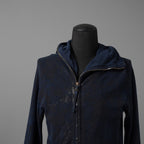 BORIS BIDJAN SABERI ボリスビジャンサベリ / 16SS 美品 ZIPPER2 OBJECT DYED / F0501M / ヴィニール コーティング パーカー / size S (NAVY)
