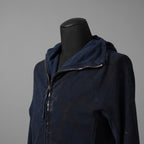 BORIS BIDJAN SABERI ボリスビジャンサベリ / 16SS 美品 ZIPPER2 OBJECT DYED / F0501M / ヴィニール コーティング パーカー / size S (NAVY)