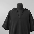 incarnation インカネーション / 美品 20SS CUT & SAWN CUT HOODED RAGLAN #2 SHORT SLEEVE 半袖Tシャツ / 32085-3400 / size L (BLACK)