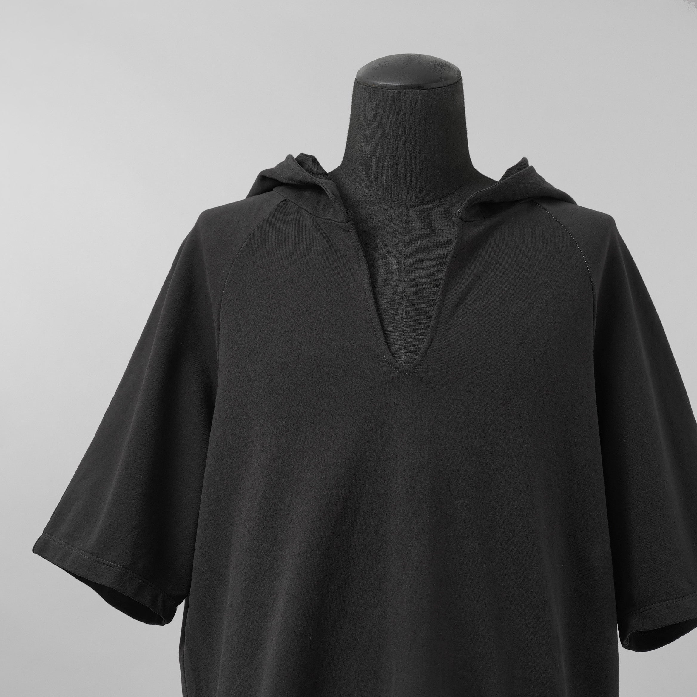 incarnation インカネーション / 美品 20SS CUT & SAWN CUT HOODED RAGLAN #2 SHORT SLEEVE 半袖Tシャツ / 32085-3400 / size L (BLACK)