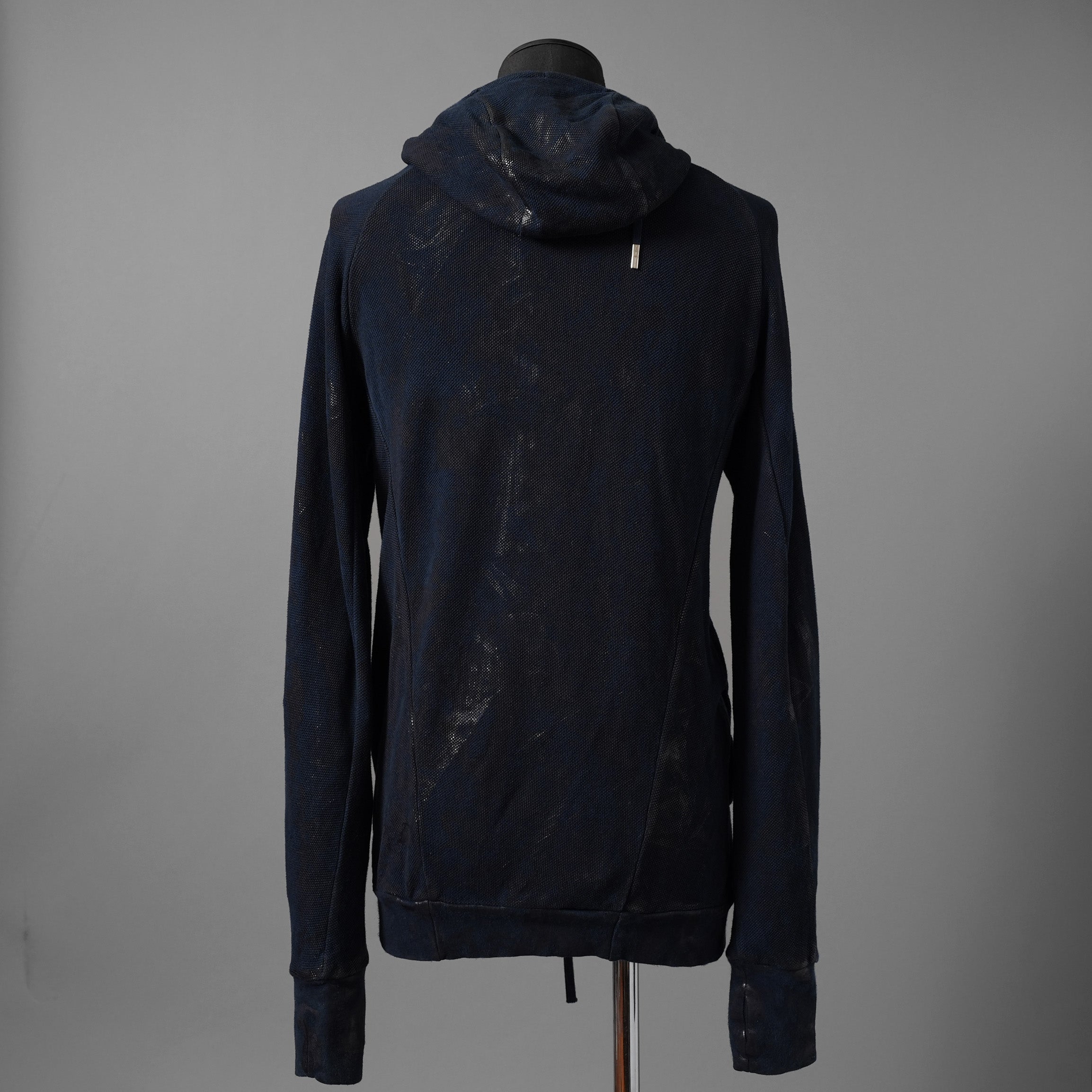 BORIS BIDJAN SABERI ボリスビジャンサベリ / 16SS 美品 ZIPPER2 OBJECT DYED / F0501M / ヴィニール コーティング パーカー / size S (NAVY)