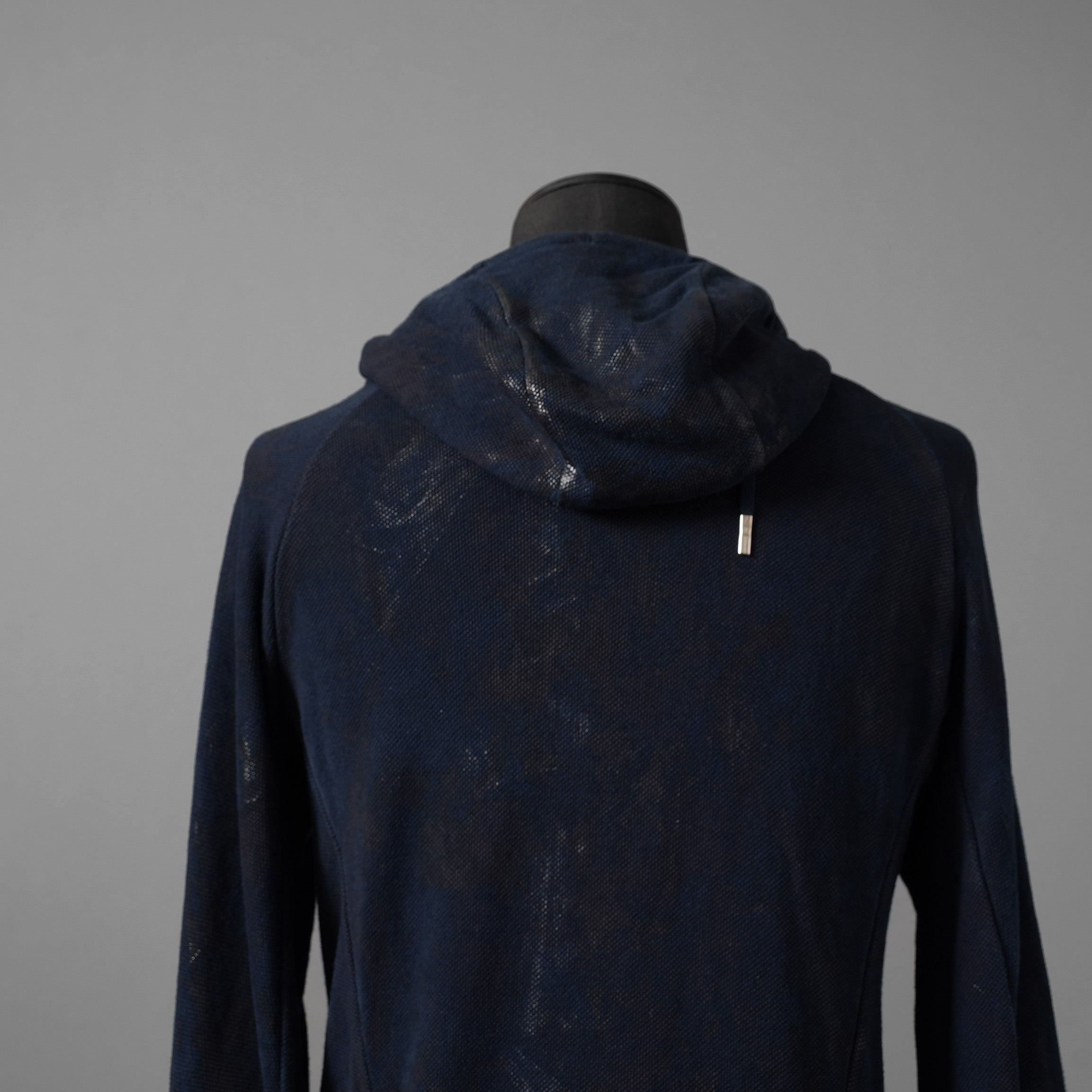 BORIS BIDJAN SABERI ボリスビジャンサベリ / 16SS 美品 ZIPPER2 OBJECT DYED / F0501M / ヴィニール コーティング パーカー / size S (NAVY)
