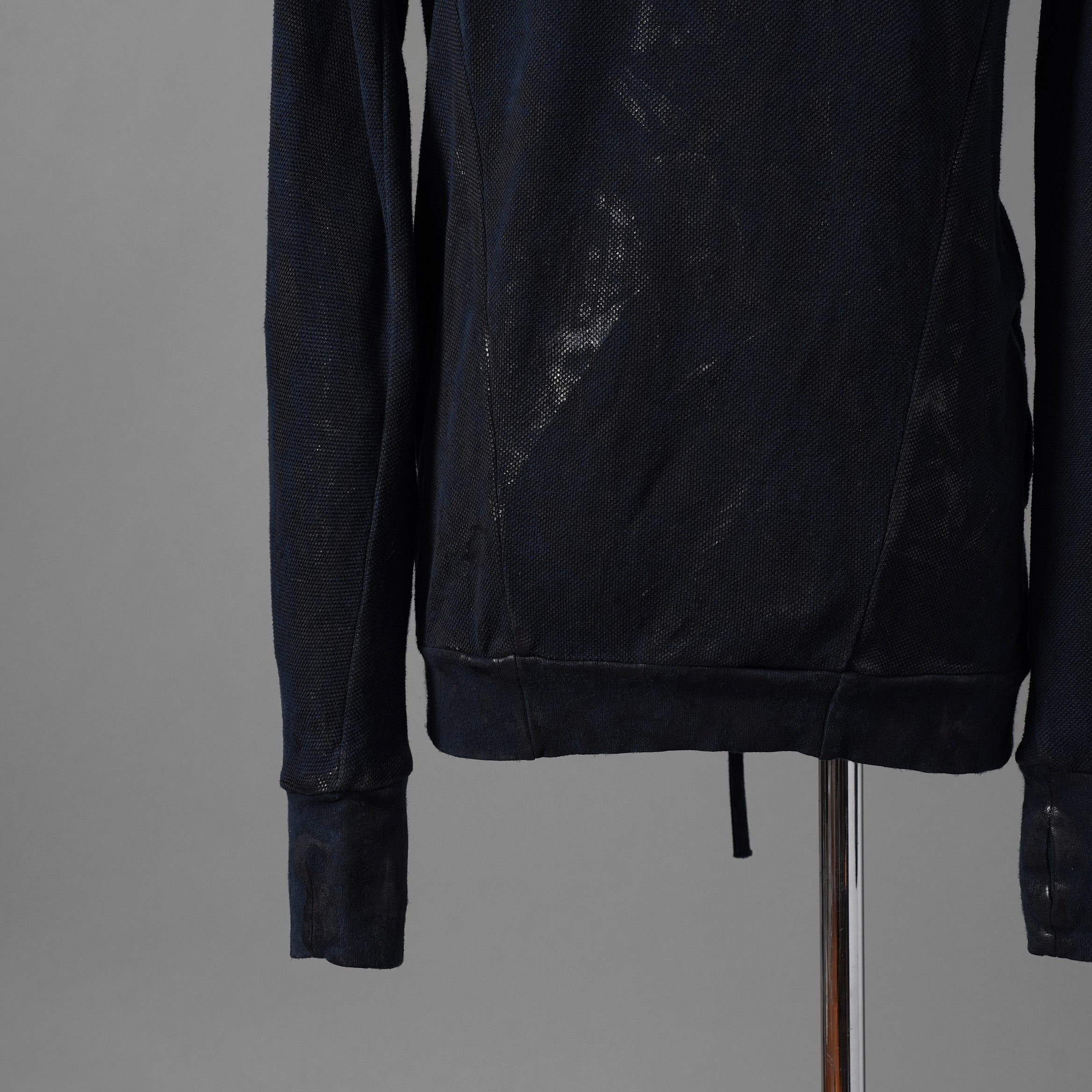 BORIS BIDJAN SABERI ボリスビジャンサベリ / 16SS 美品 ZIPPER2 OBJECT DYED / F0501M / ヴィニール コーティング パーカー / size S (NAVY)