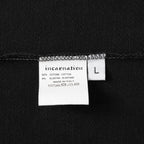 incarnation インカネーション / 美品 20SS CUT & SAWN CUT HOODED RAGLAN #2 SHORT SLEEVE 半袖Tシャツ / 32085-3400 / size L (BLACK)