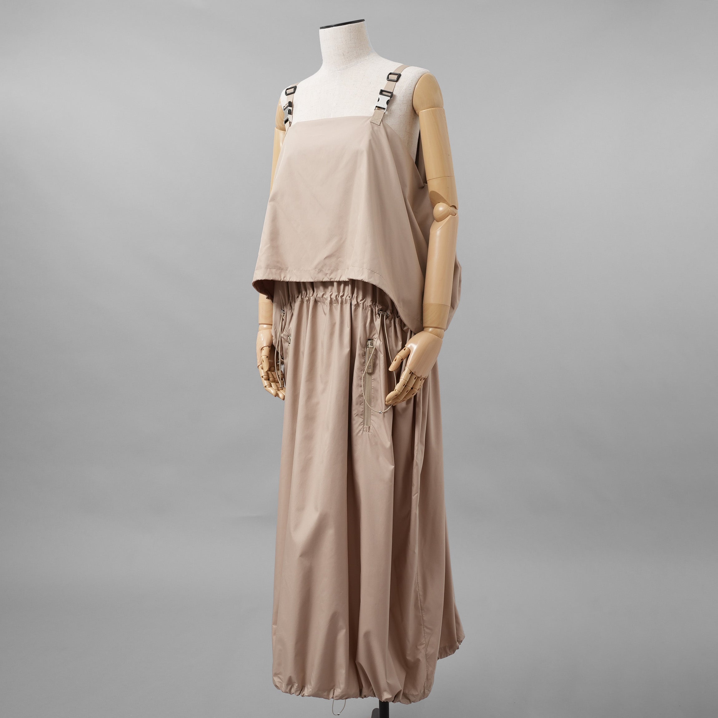 Christian Dior クリスチャンディオール / 21年クルーズコレクション / テクニカルタフタ ミドルレングス ドレス ワンピース / 217R63A2829 / size S (BEIGE)