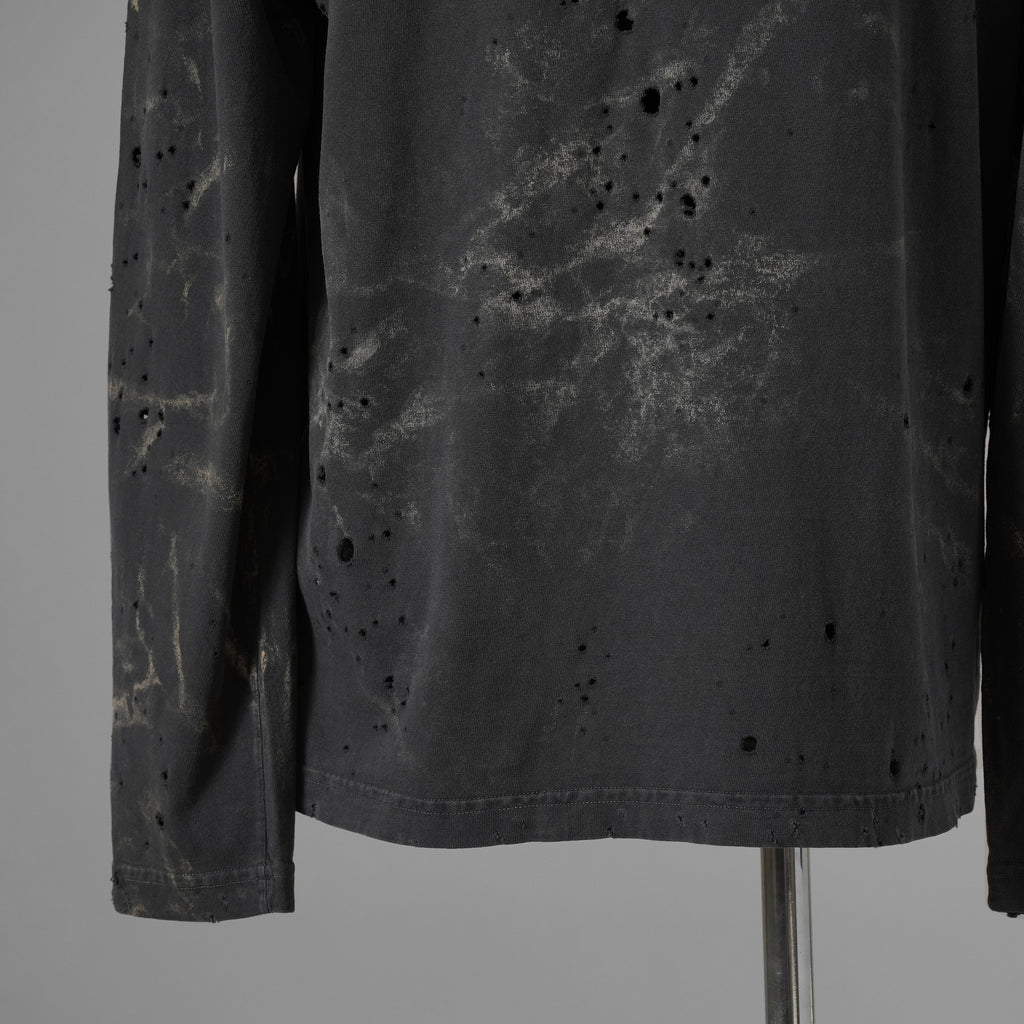 DIESEL ディーゼル / モーガン蔵人 着用 / 美品 24SS T-Crane-Ls-N2 T-Shirt 長袖Tシャツ / A13384 / size XS (BLACK) 352187-in-ue