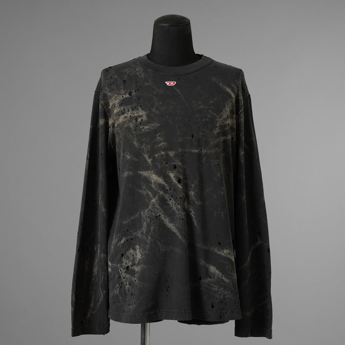 DIESEL ディーゼル / モーガン蔵人 着用 / 美品 24SS T-Crane-Ls-N2 T-Shirt 長袖Tシャツ / A13384 / size XS (BLACK) 352187-in-ue